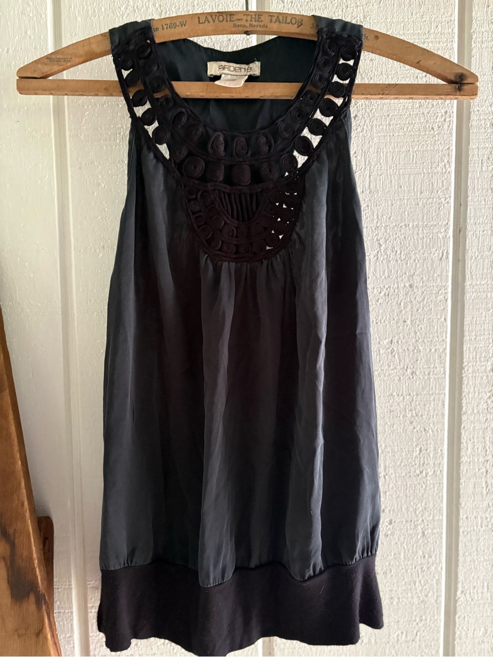 Ardene Black Crochet Yoke Sleeveless Camisole